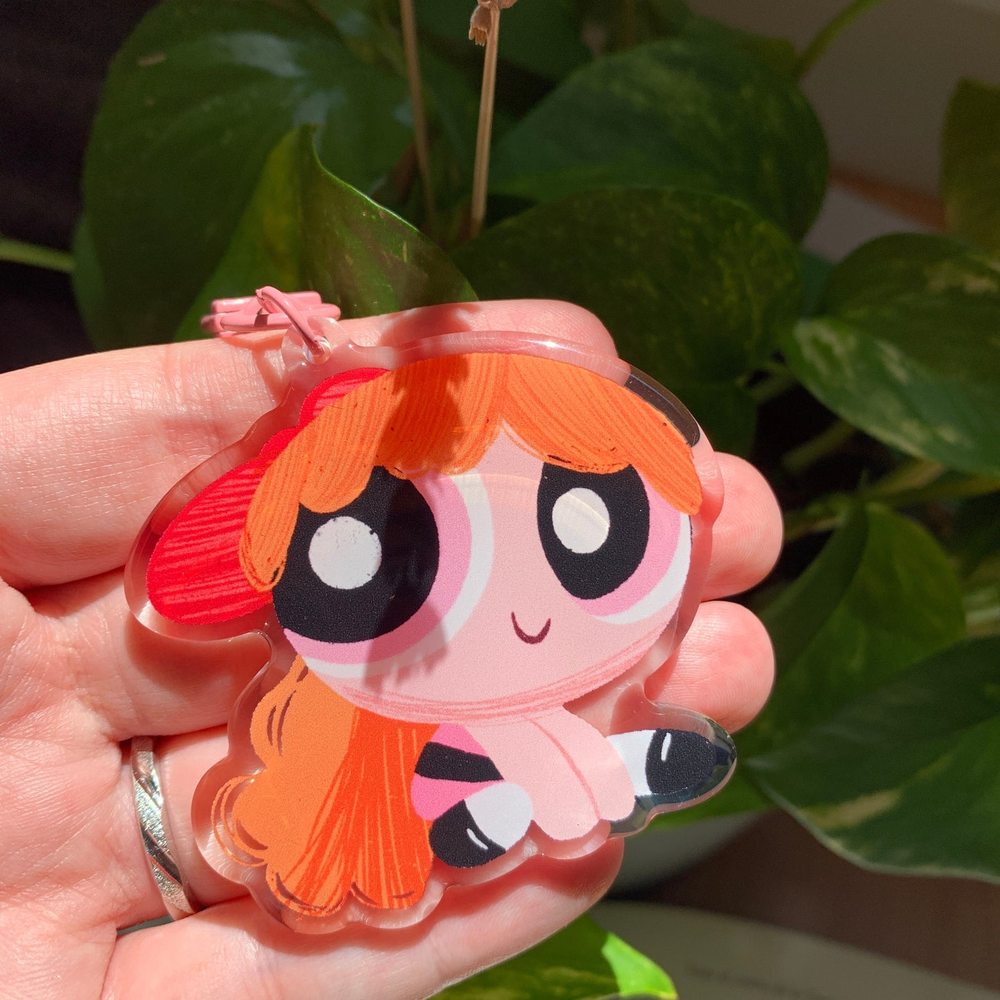 Llavero Pétalo Las Supernenas | Blossom The Powerpuff Girls Keychain | Cartoon Network Fanart | Las Chicas Superpoderosas