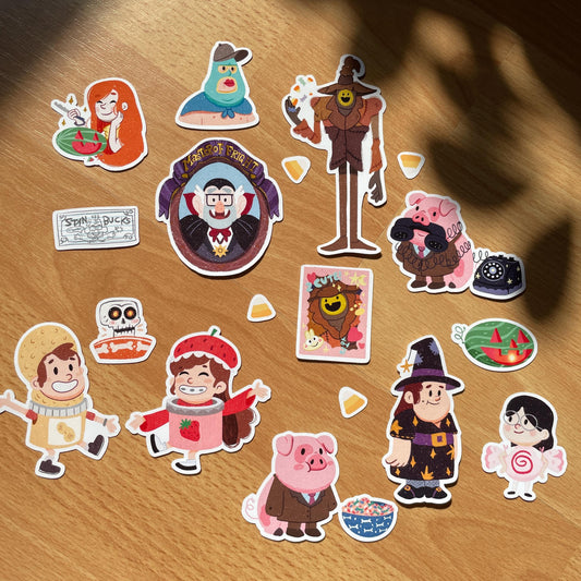 Pack Pegatinas Gravity Falls Veranoween Fanart Summerween