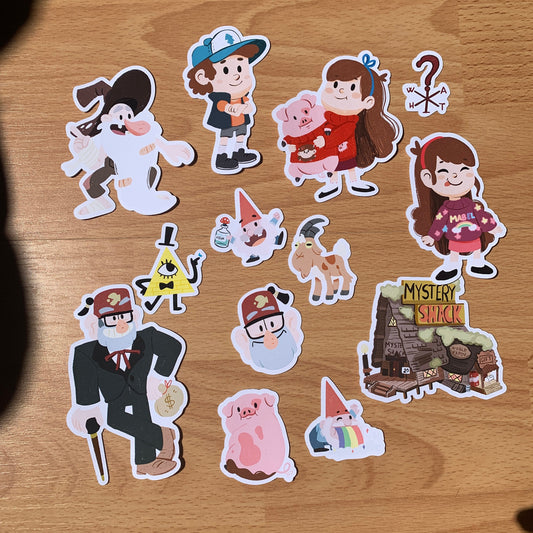 Pack Pegatinas Gravity Falls Fanart