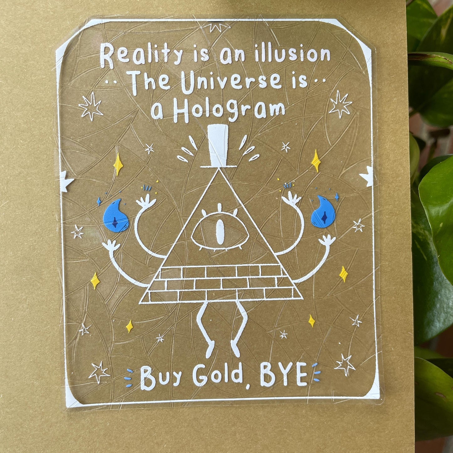 Bill Cipher Pegatina atrapasol reutilizable para ventana Gravity Falls