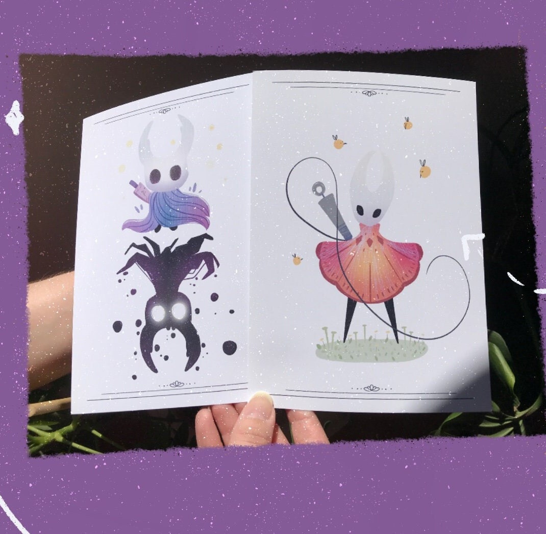 Hollow Knight Fan Pack: Ilustración doble + Llavero + Pin