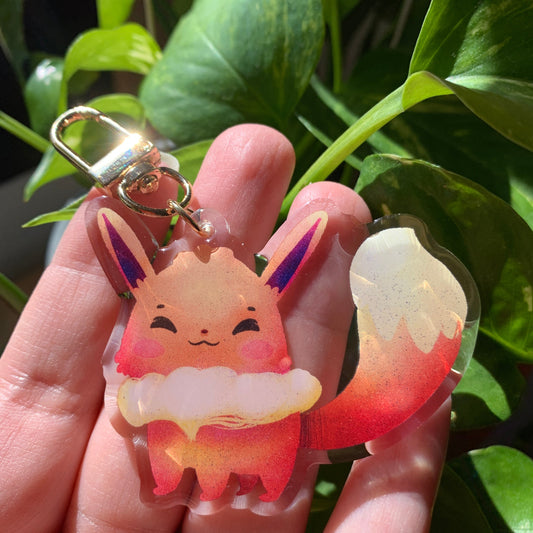 Eevee-Poke Keyring | llavero | Fanart colgante regalo llaves mochila