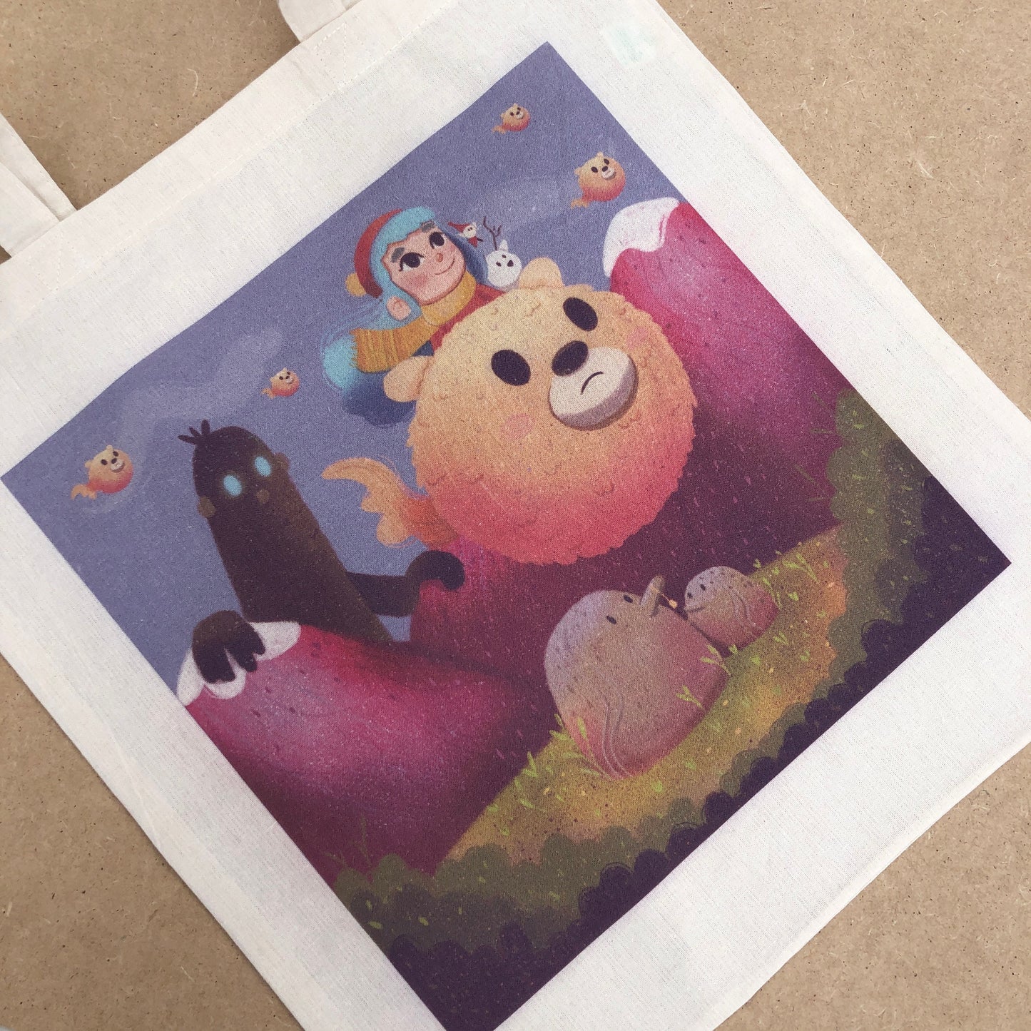 Tote Bag Hilda | Bolsa Tela Fanart Hilda The Series | Netflix Fan Art 100% Algodón 40x40cm 16x16inch