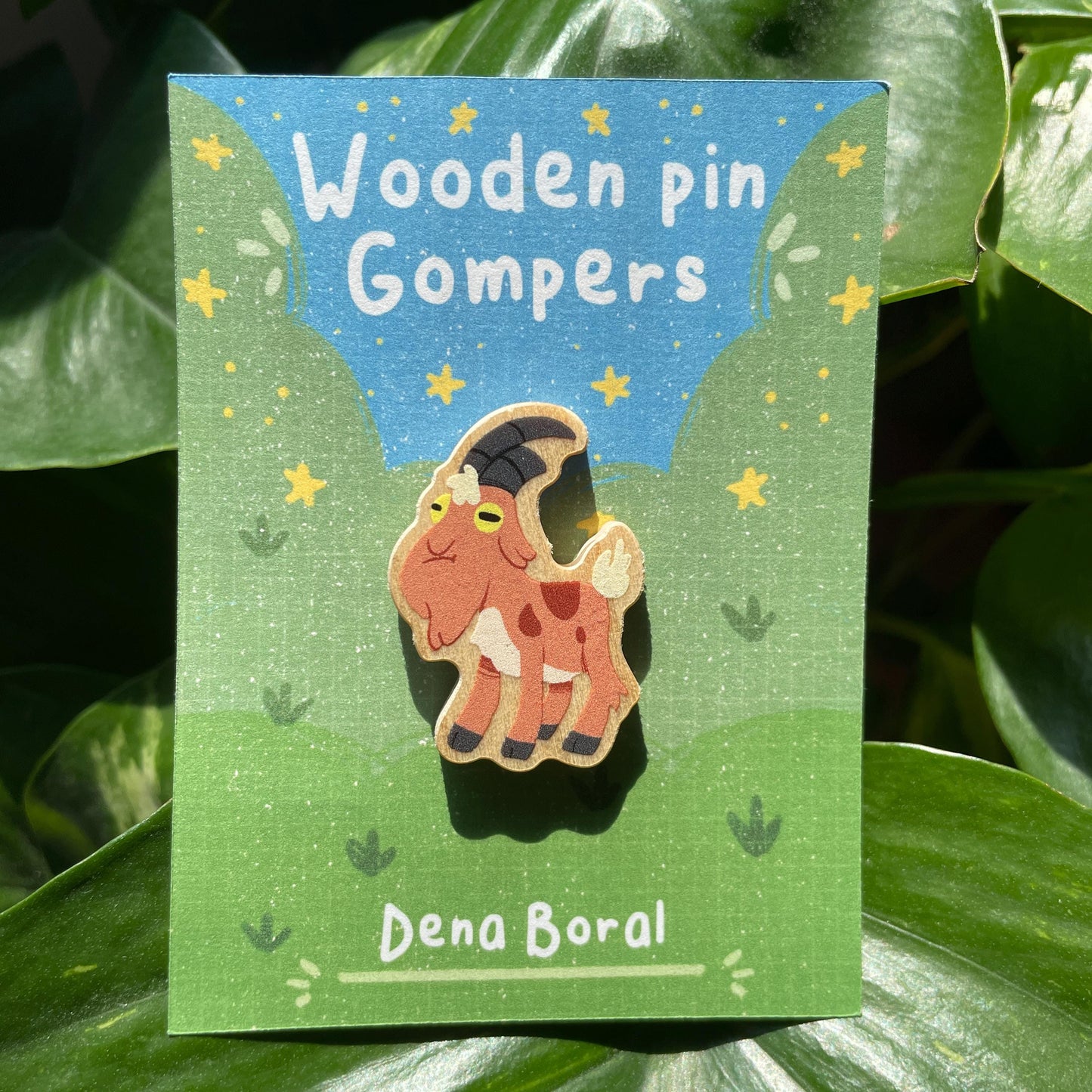 Gompers Gravity Falls Pin de Madera Natural