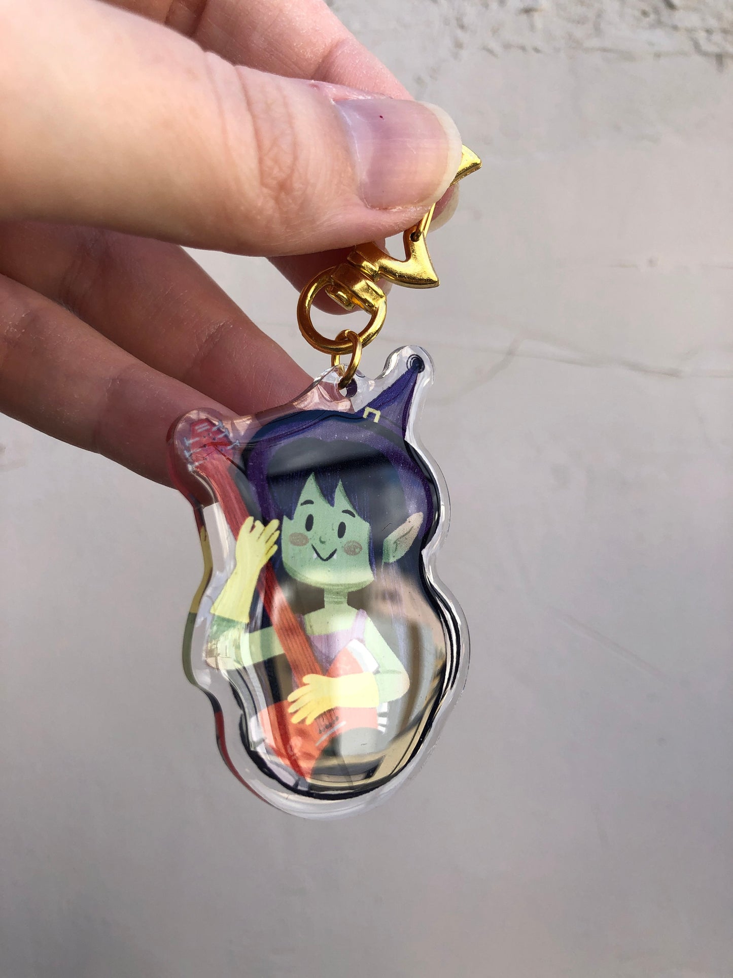 Marceline Adventure Time Keyring | Marceline Hora de Aventuras llavero acrilico | Fanart Llavero colgante regalo llaves mochila Keychain