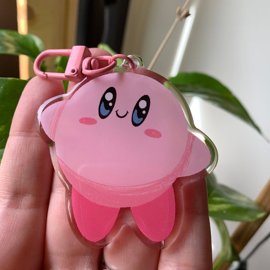 Llavero Kirby |Keyring Keychain Acrilico colgante regalo llaves mochila Keychain