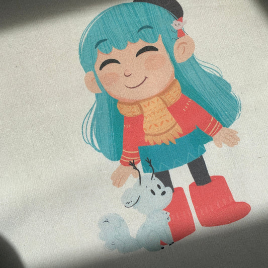 Tote Bag Hilda | Totebag Fanart Hilda The Series | Netflix Fan Art 100% Cotton 40x40cm 16x16inch