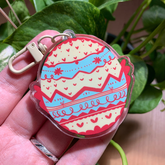 Llavero pollito en huevo de pascua | Tamagotchi shaker