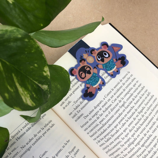 Tendo & Nendo (Timmy Tommy) Animal Crossing Marcapáginas | Separador magnético Punto de Libro | Hecho a mano Handmade | New Horizons