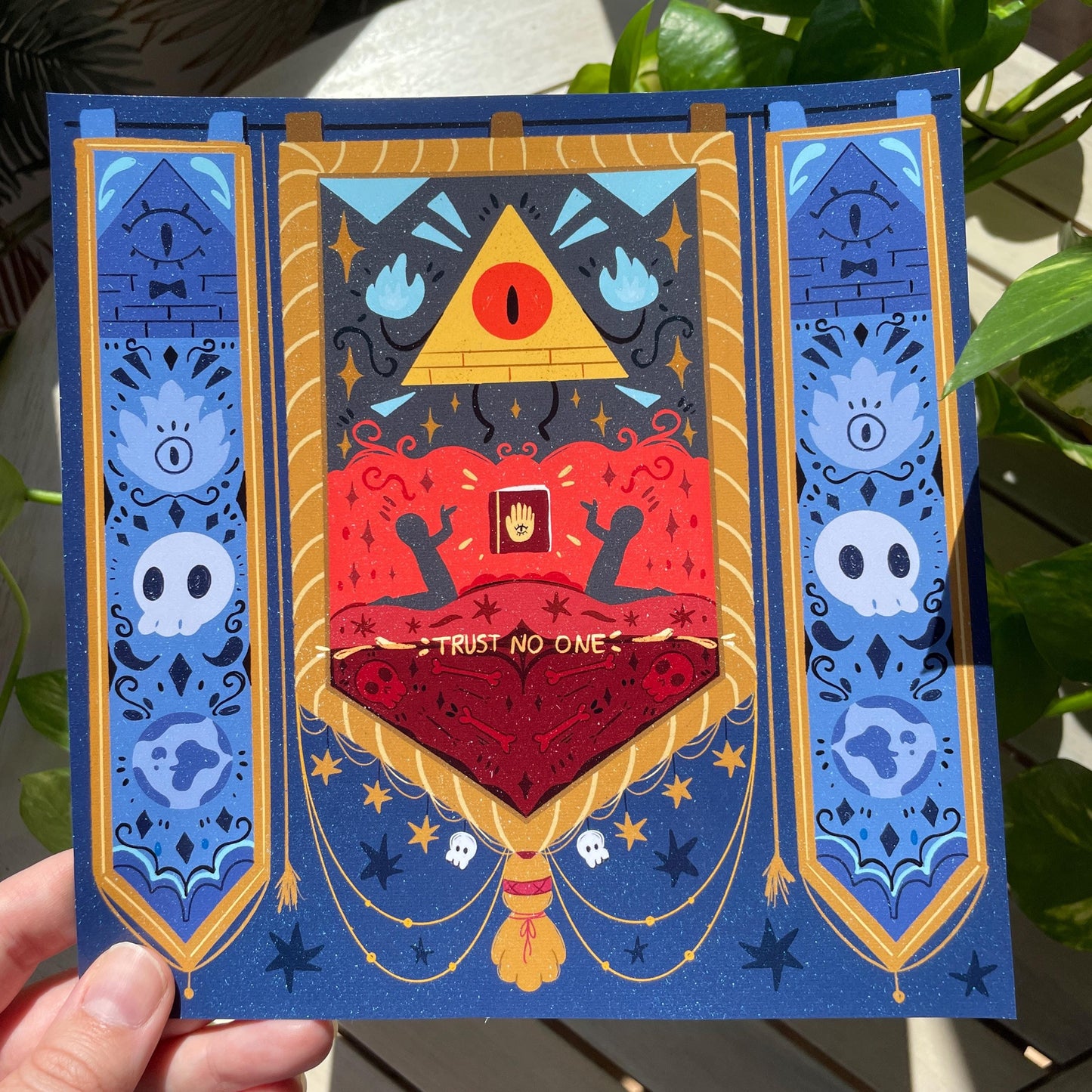 Print Bill Cipher Cult: Fanart de la colección de ilustraciones "Gravity Falls"