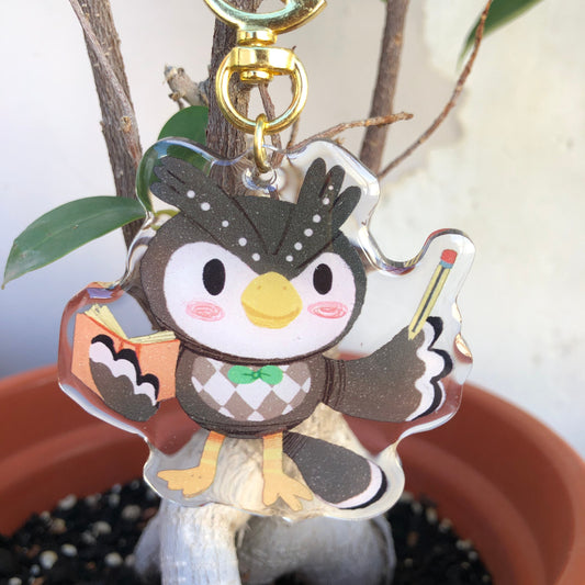 Socrates Keyring | Blathers llavero | Animal Crossing Llavero | New Horizons | Llavero colgante regalo llaves mochila Keychain