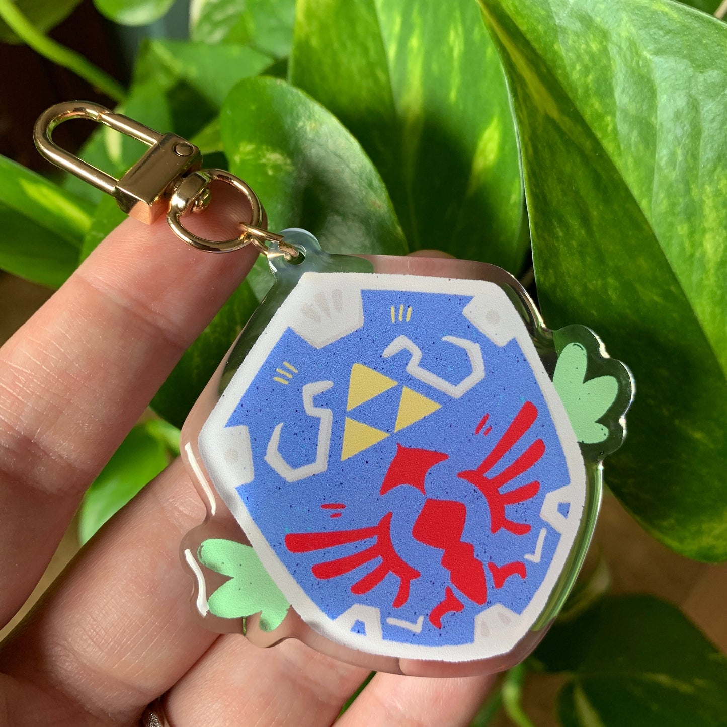Zelda Escudo Llavero | Llavero acrilico epoxy | Colgante regalo llaves mochila | Zelda Shield Keyring Keychain