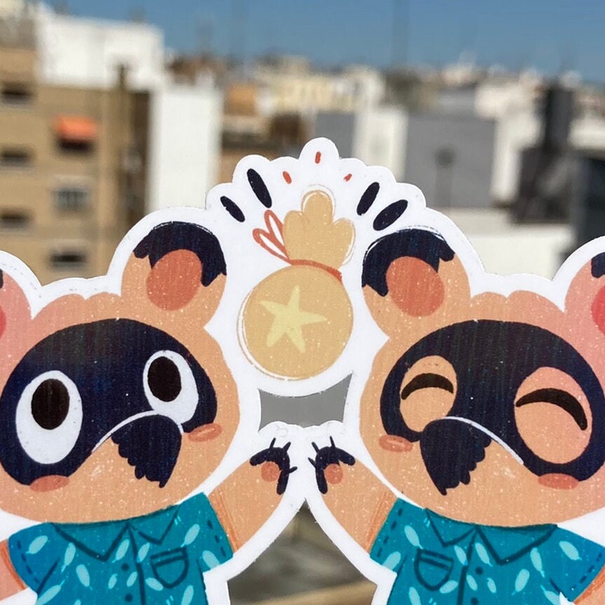 Pegatina Nendo & Tendo Animal Crossing New Horizons | Cuaderno Decoración iPad Portatil Stickers Removible