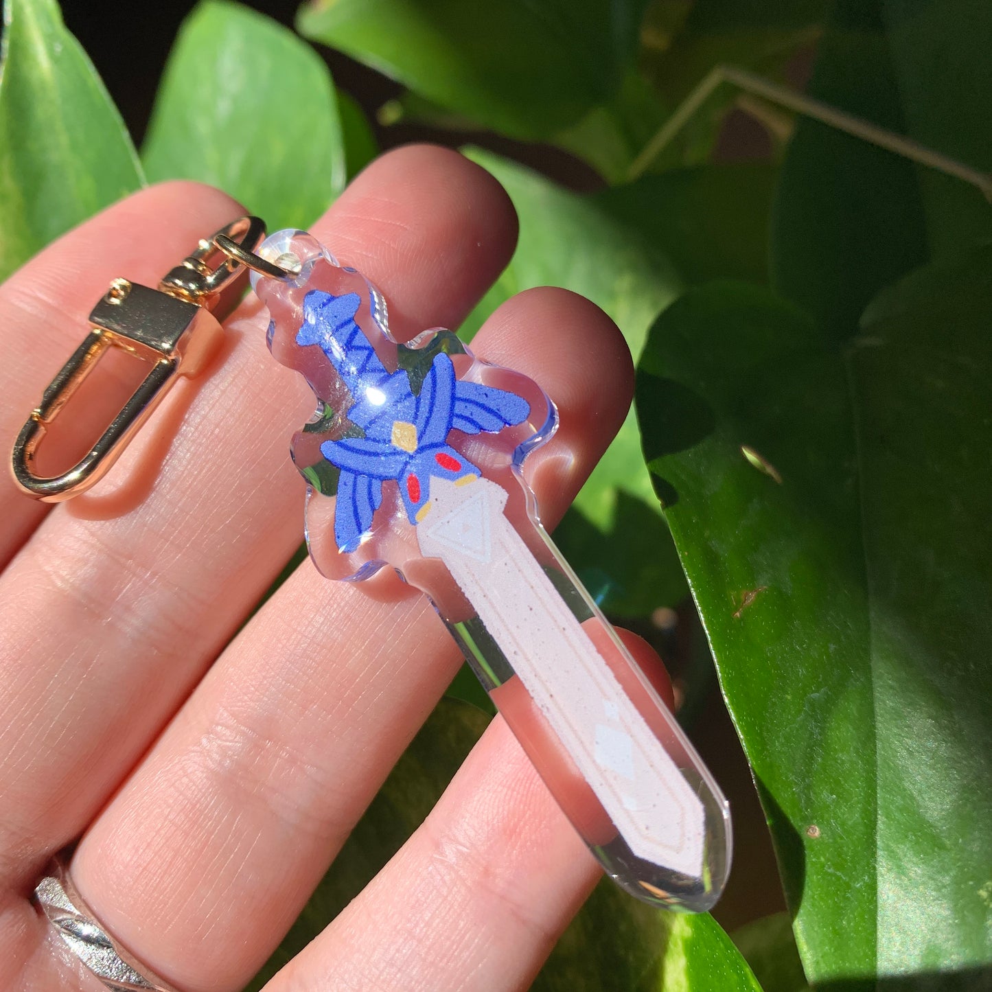 Zelda Espada Charm: Llavero acrilico epoxy,  Colgante regalo llaves mochila de Zelda Master Sword Keychain Charm