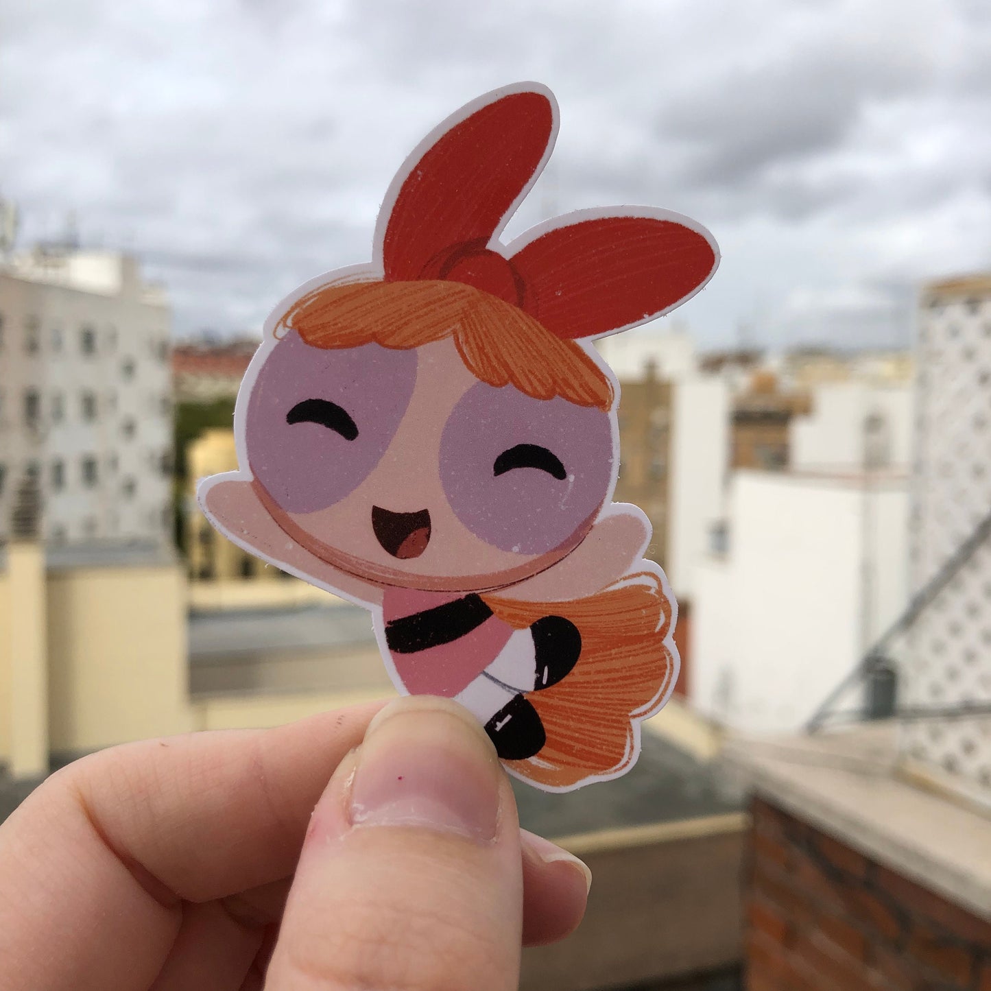 Pack Pegatinas Pétalo Las Supernenas | Blossom The Powerpuff Girls Stickers Pack | Cartoon Network Fanart | Las Chicas Superpoderosas
