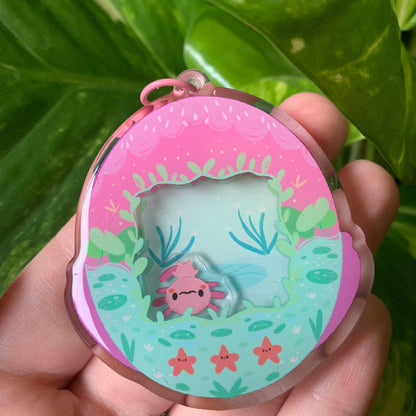 Shaker Axolote Llavero | Tamagotchi shaker Keychain Ajolote Axolotl