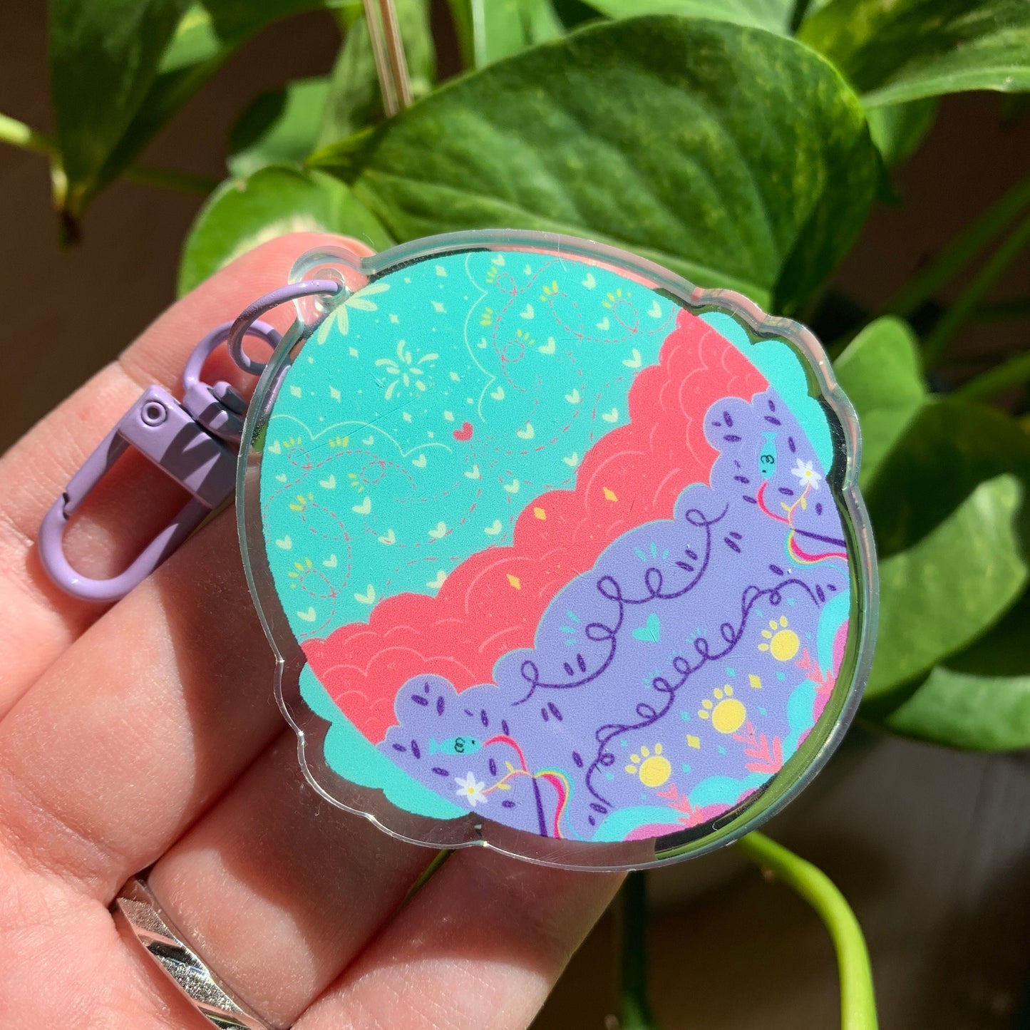 Llavero gato blanco | Tamagotchi shaker