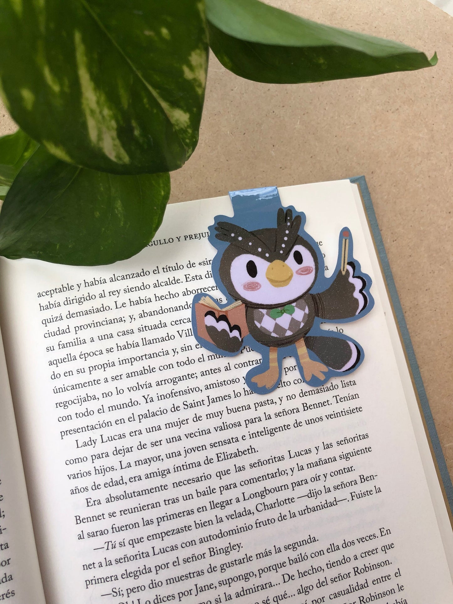 Socrates Blathers Animal Crossing Marcapáginas | Separador magnético Punto de Libro | Hecho a mano Handmade | Animal Crossing New Horizons