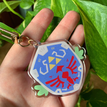 Zelda Escudo Llavero | Llavero acrilico epoxy | Colgante regalo llaves mochila | Zelda Shield Keyring Keychain