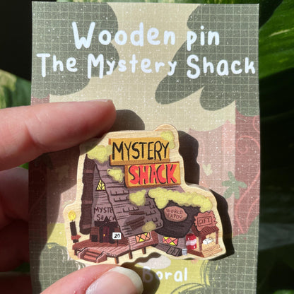 Mistery Shack Gravity Falls Pin de Madera Natural