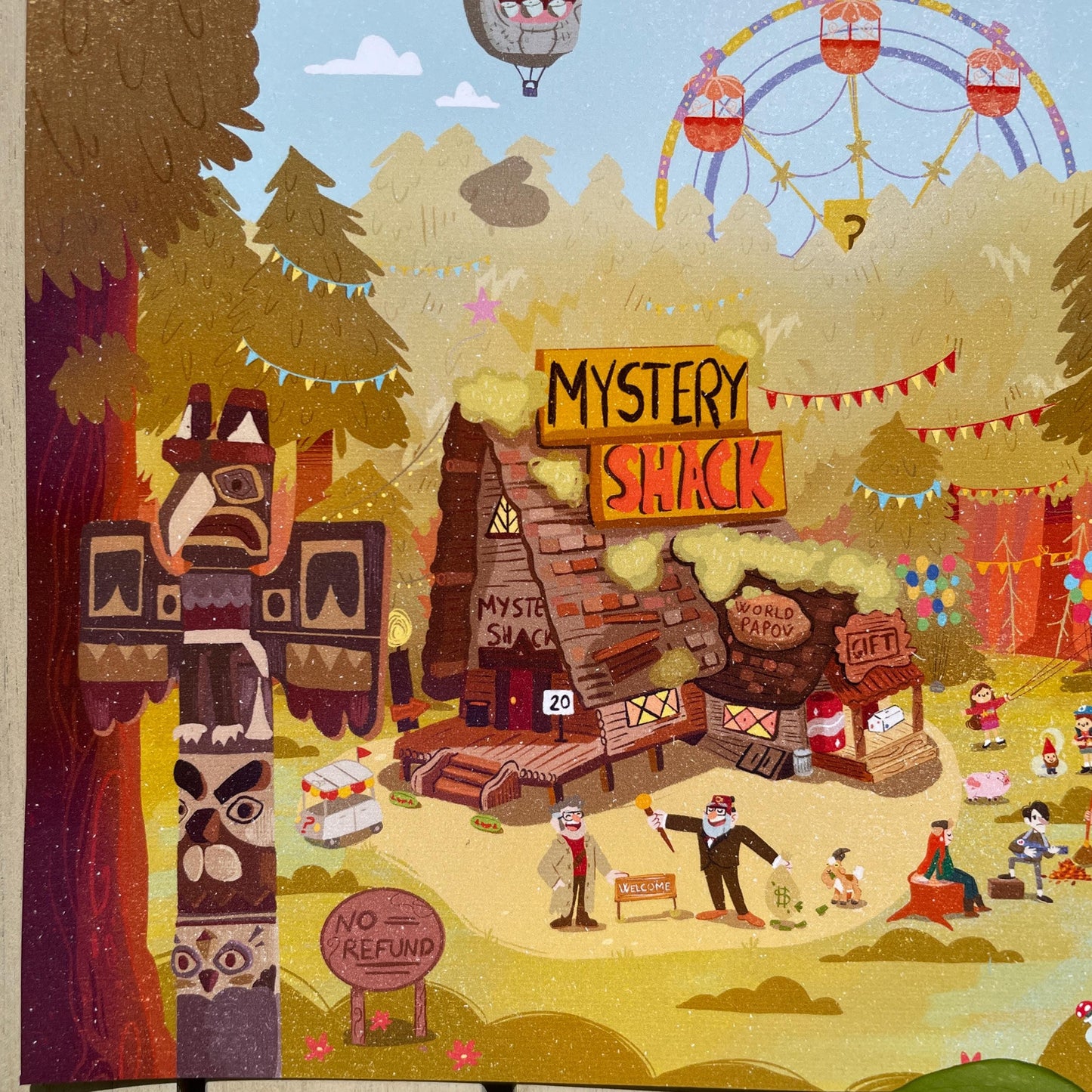 Print Gravity Falls Universe, Fanart, Ilustración impresa de la colección "Gravity Falls"
