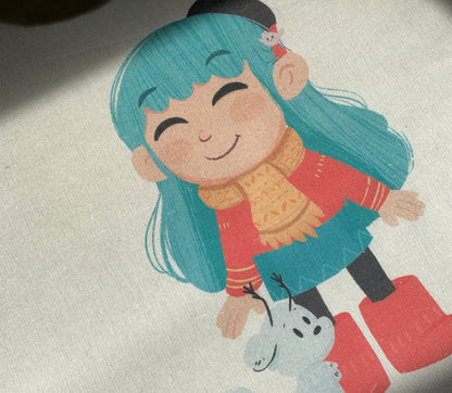 Tote Bag Hilda | Totebag Fanart Hilda The Series | Netflix Fan Art 100% Cotton 40x40cm 16x16inch