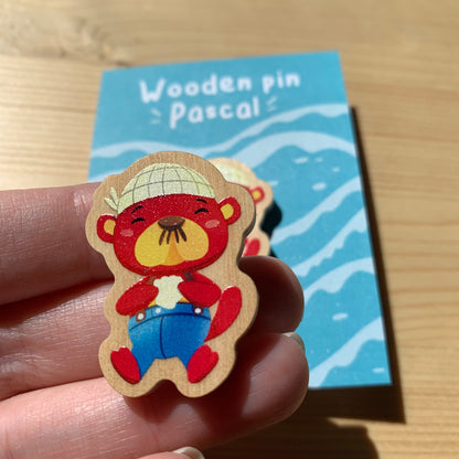 Pin de madera natural, Pascal Animal Crossing New Horizons, Nintendo Switch Merengue