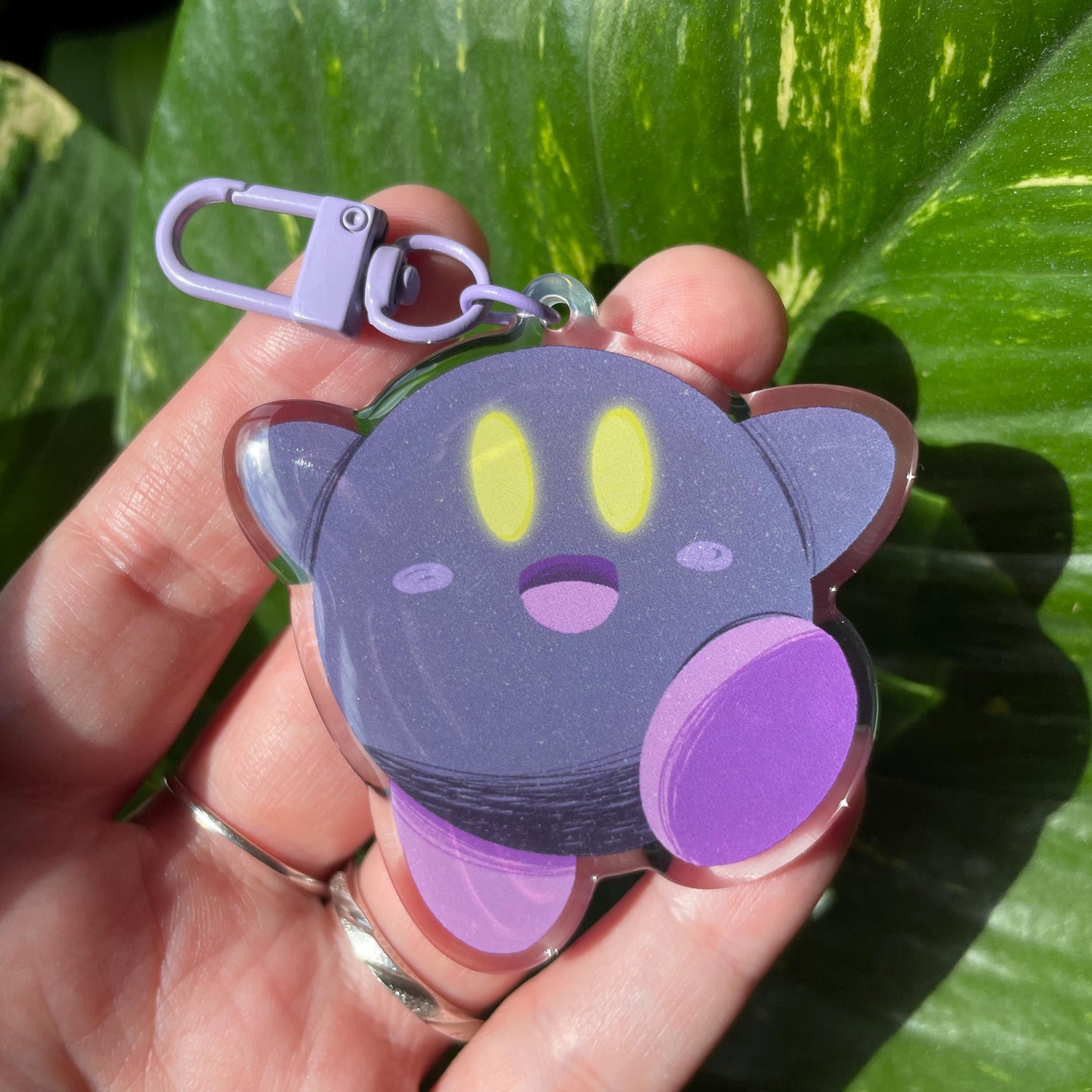 Llavero Kirby Dark Purple |Keyring Keychain Acrilico colgante regalo llaves mochila Keychain