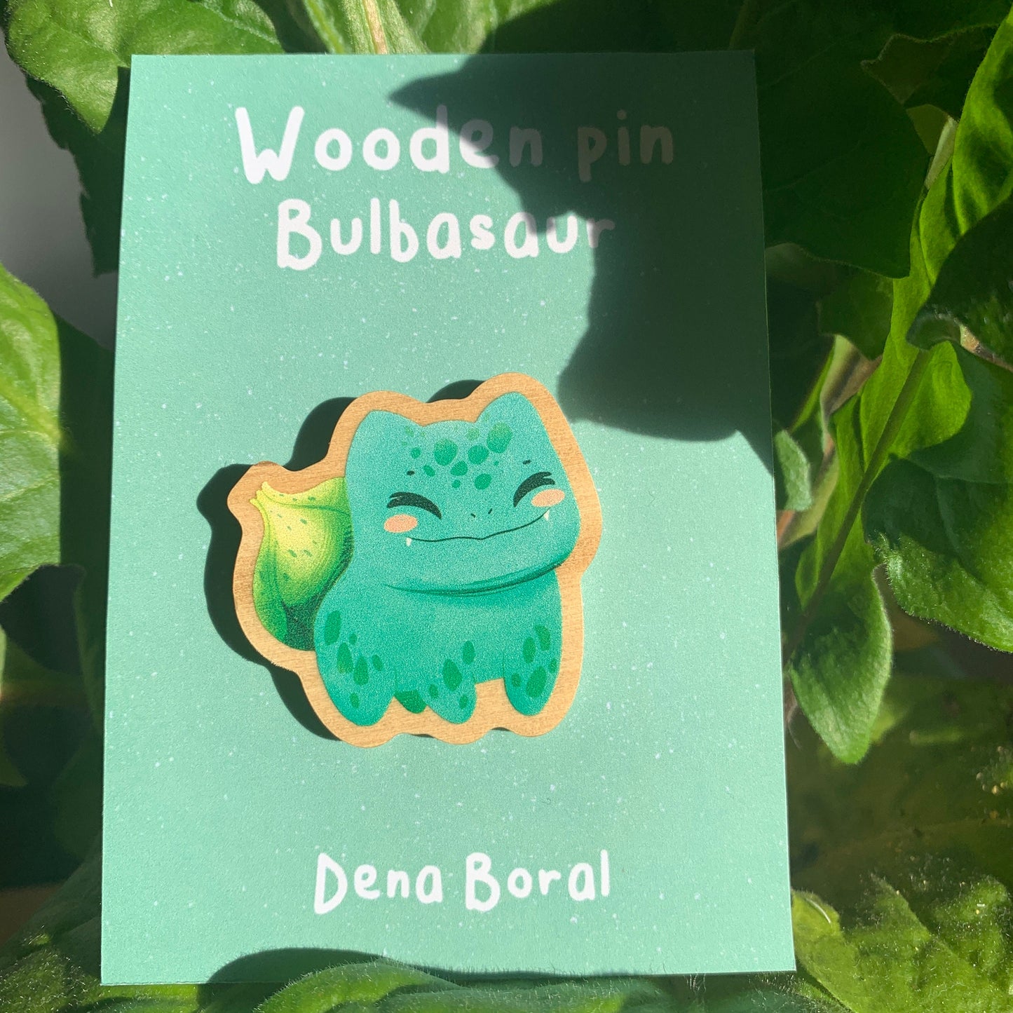Pin de Madera Bulbasur-poke |Bulbasur-poke Wooden Pin Badge |