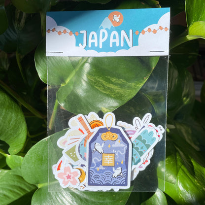 Pack de Pegatinas Japon Vibes. Pegatinas de motivos japoneses orientales