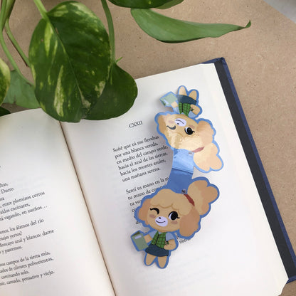 Canela Isabelle Animal Crossing Marcapáginas | Separador magnético Punto de Libro | Hecho a mano Handmade | Animal Crossing New Horizons