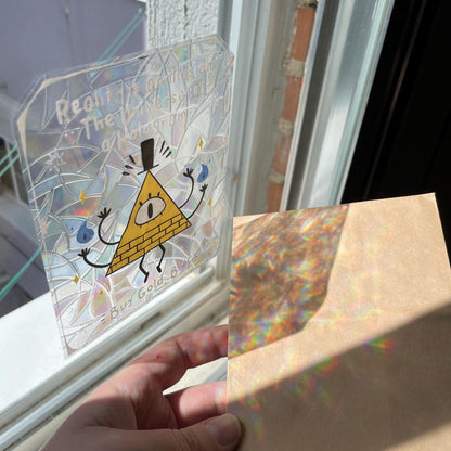 Bill Cipher Pegatina atrapasol reutilizable para ventana Gravity Falls