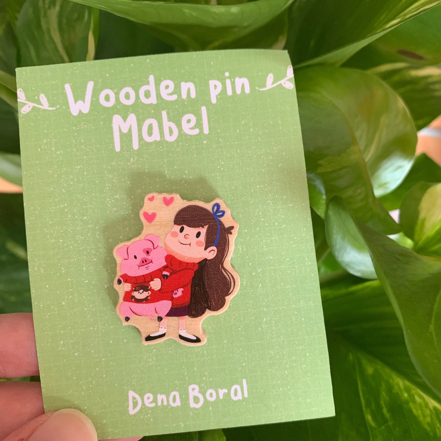 Mabel Pines Gravity Falls Pin de Madera Natural