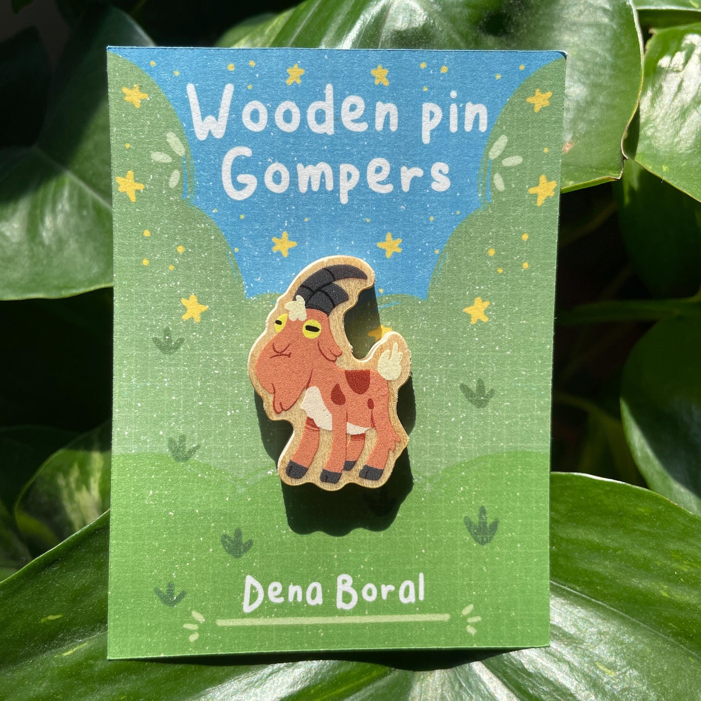 Gompers Gravity Falls Pin de Madera Natural