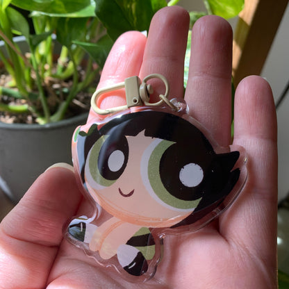 Llavero Cactus Las Supernenas | Buttercup The Powerpuff Girls Keychain | Cartoon Network Fanart | Las Chicas Superpoderosas