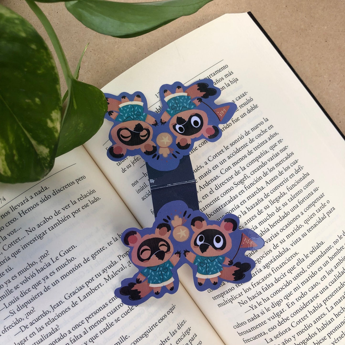 Tendo & Nendo (Timmy Tommy) Animal Crossing Marcapáginas | Separador magnético Punto de Libro | Hecho a mano Handmade | New Horizons