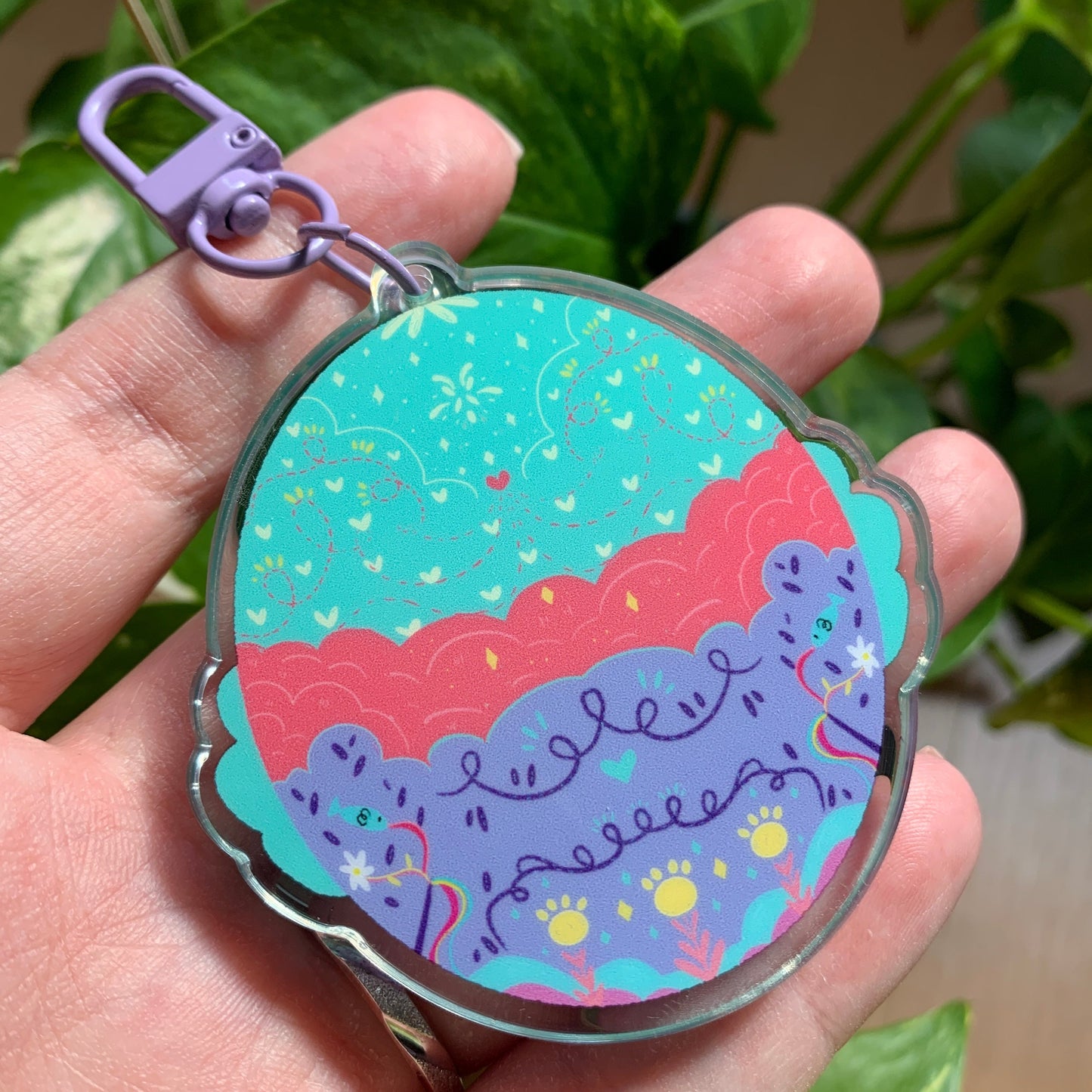 Llavero gato blanco | Tamagotchi shaker