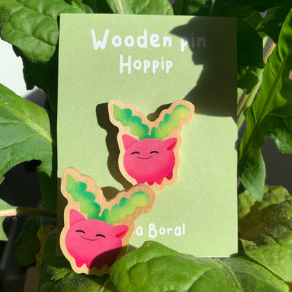 Pin de Madera Hoppip-Poke | Hoppip-Poke Wooden Pin Badge