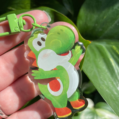 Llavero Yoshi | Keyring Keychain Acrilico colgante regalo llaves mochila Keychain