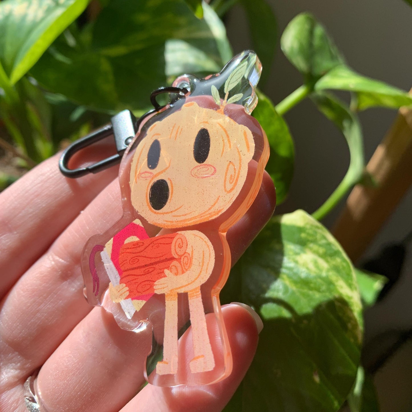 Hombre de Madera Keyring | Wood Man llavero | Fanart Netflix Hilda the Series | Llavero colgante regalo llaves mochila