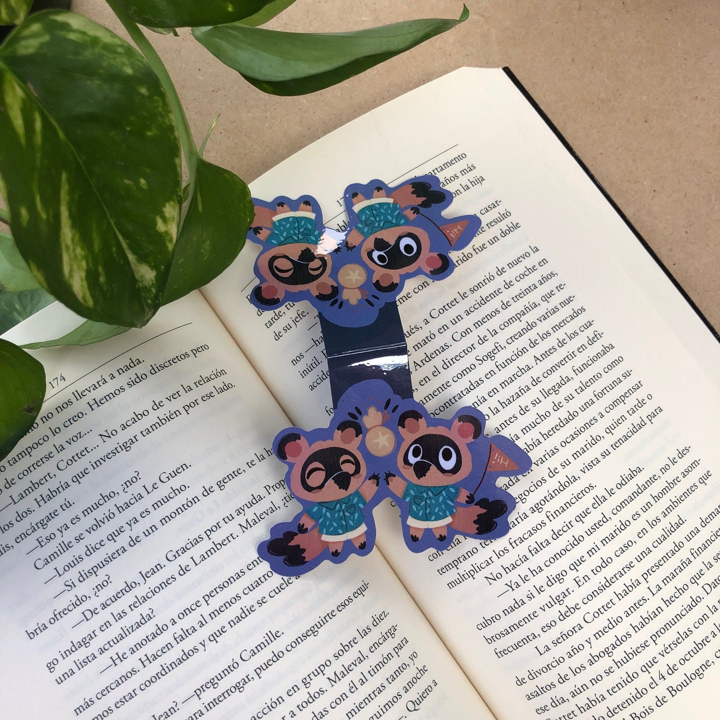 Tendo & Nendo (Timmy Tommy) Animal Crossing Marcapáginas | Separador magnético Punto de Libro | Hecho a mano Handmade | New Horizons