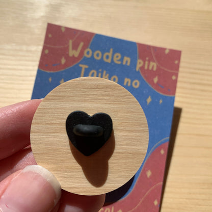 Pin de Madera Taiko No Tatsujin | Drum Wooden Pin Inspired Tambor | Pin Original Regalo Eco Friendly Madera Natural