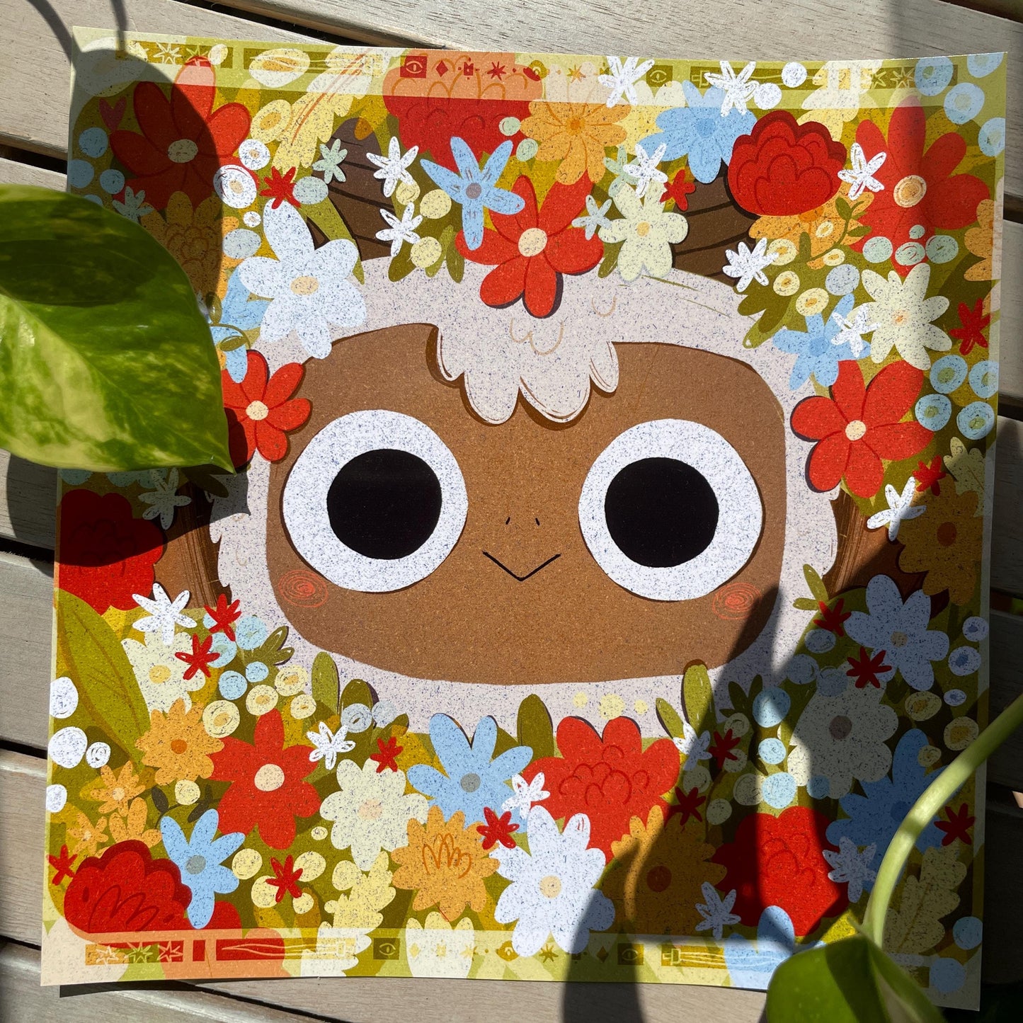 Print Cult of the Lamb Flowers, Fanart de la colección de ilustraciones "Cult of the Lamb"