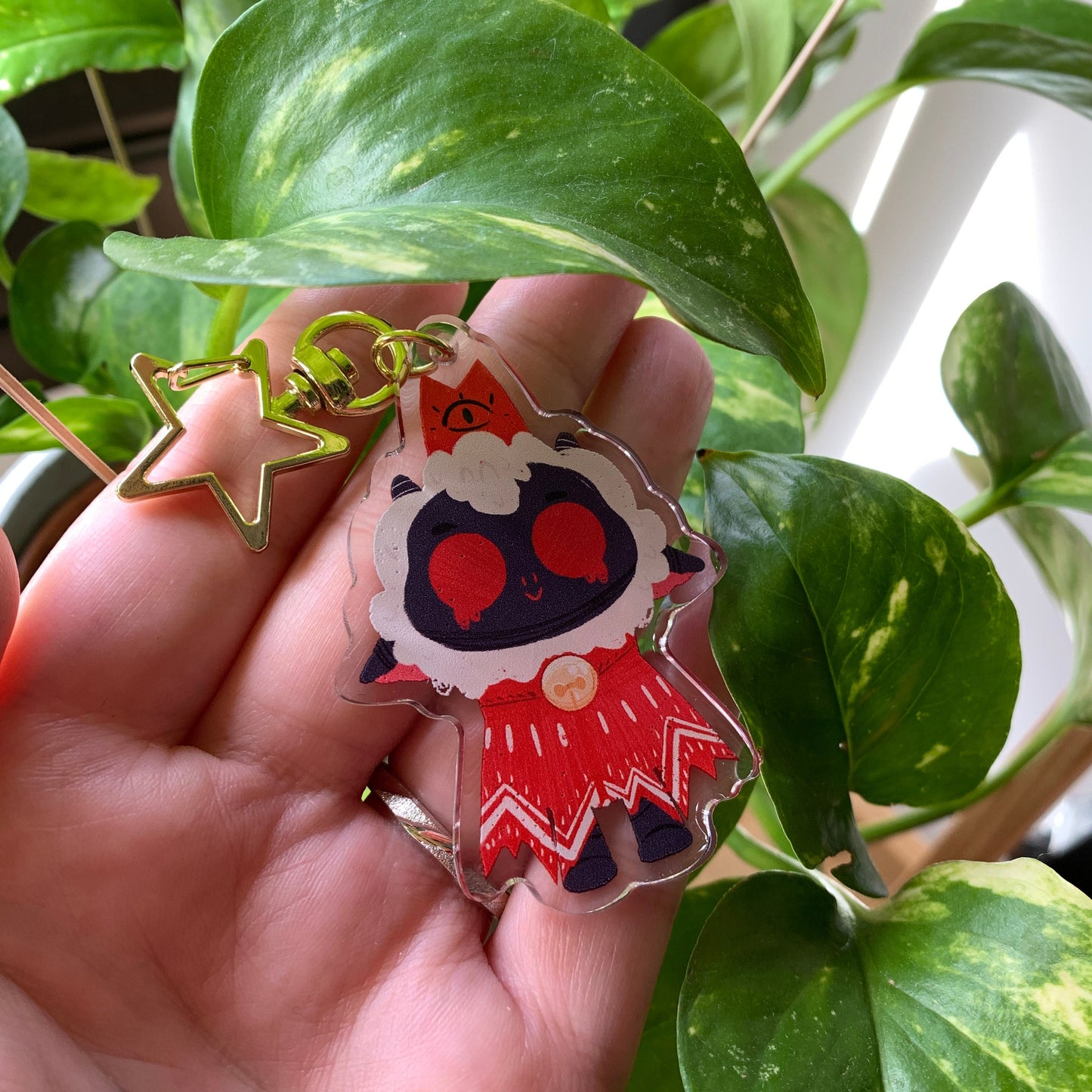 Llavero Cult of the Lamb | Doble cara - Doble diseño | Llavero acrílico Fanart Llavero colgante regalo llaves mochila Keychain