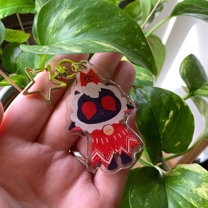Llavero Cult of the Lamb | Doble cara - Doble diseño | Llavero acrílico Fanart Llavero colgante regalo llaves mochila Keychain