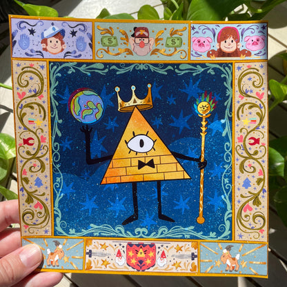 Print Bill Cipher, El rey:  Fanart de la colección de ilustraciones "Gravity Falls"