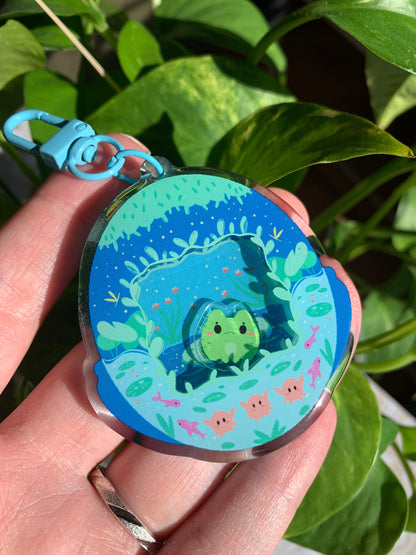 Shaker Rana y Nenufar Llavero | Tamagotchi shaker Keychain