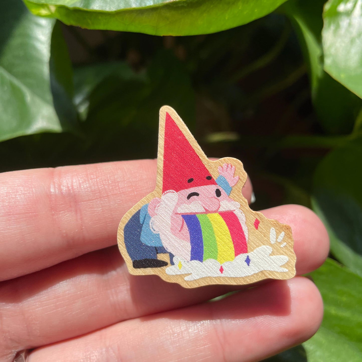 Gnomo Gravity Falls Pin de Madera Natural