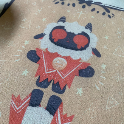 Tote Bag Ilustración Cult Of The Lamb | Bolsa Tela Fanart Cult Of The Lamb | Fan Art 100% Algodón 40x40cm 16x16inch