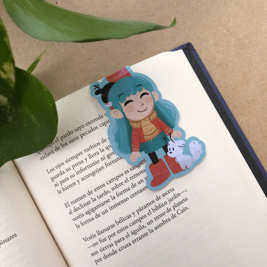 Hilda The Series Netflix Marcapáginas | Separador magnético Punto de Libro | Hecho a mano Handmade | Fans Hilda Regalo Original Libros